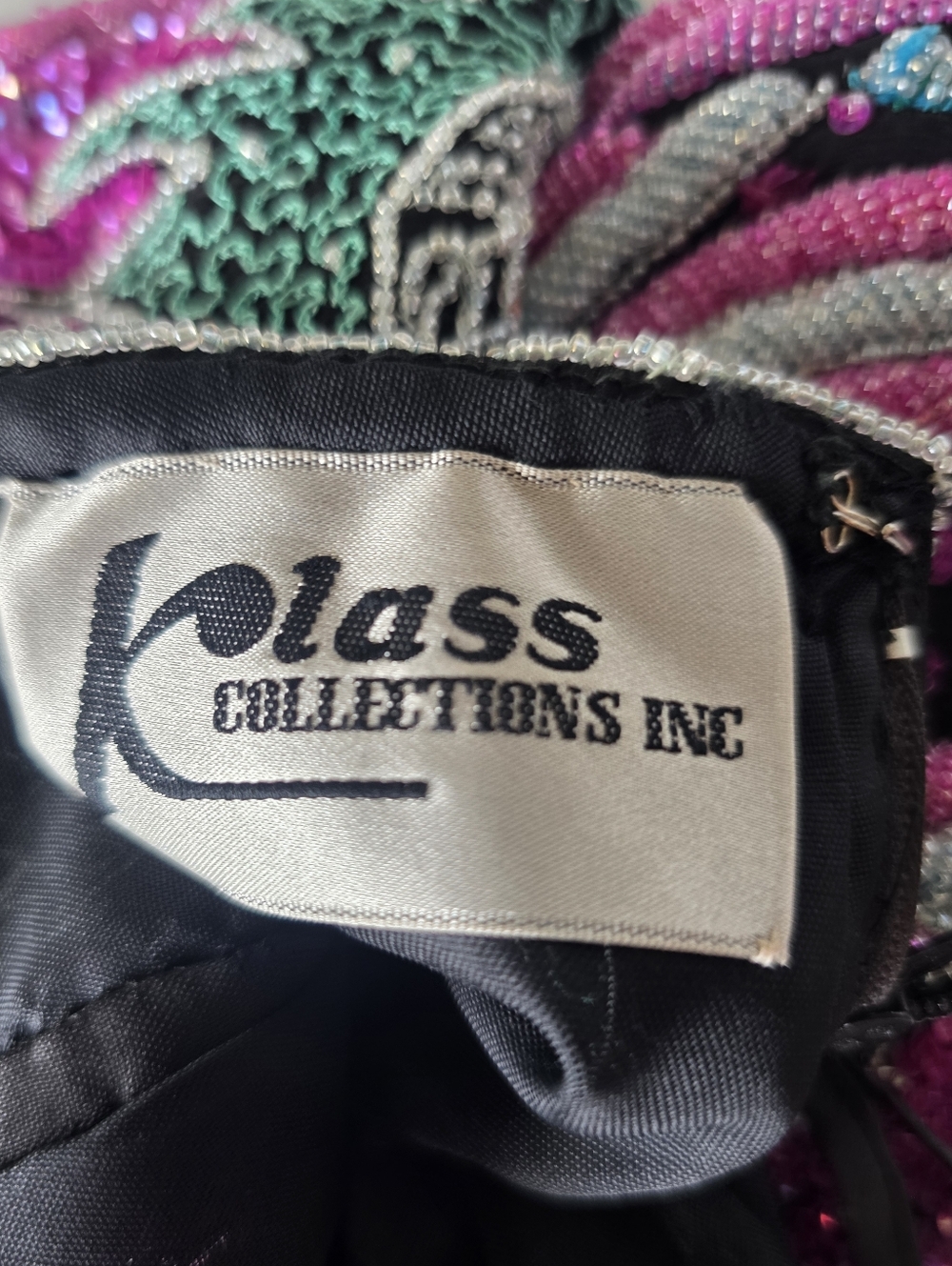 Vintage Klass Collections Beaded Bodycon Party Dress - Maximalist 80s/90s Glam - Picture 8 of 16